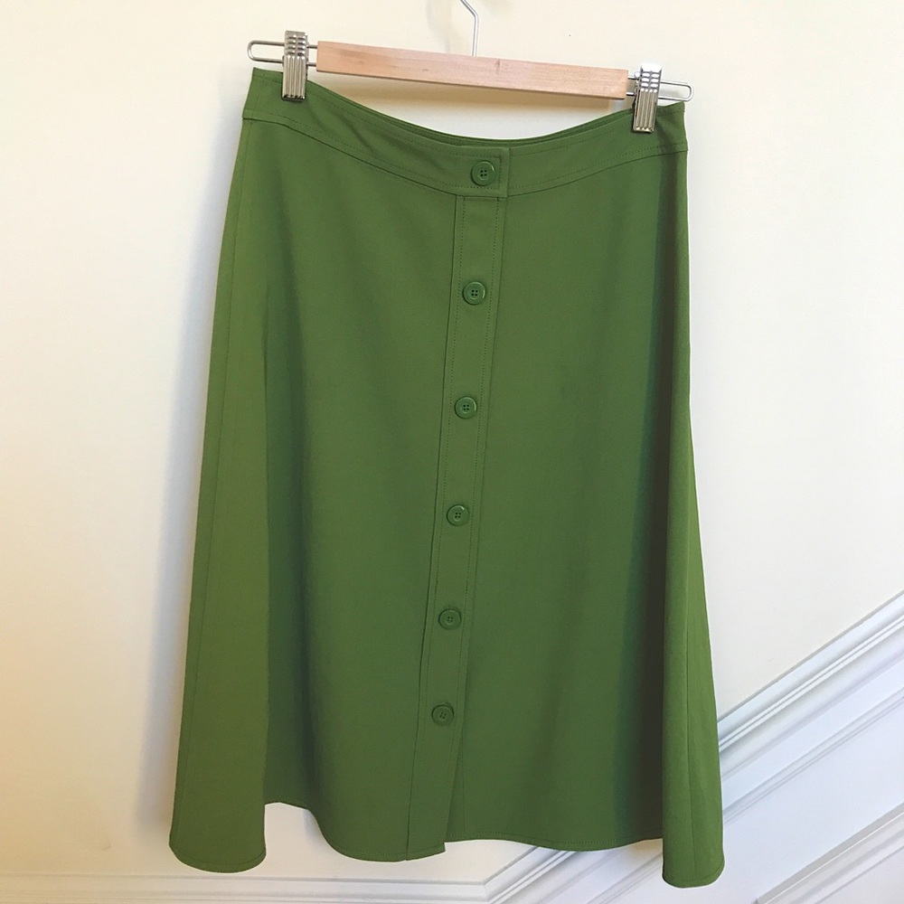 Everlane The Japanese GoWeave Swing A-line Skirt in Size 2 (color Fig Leaf)